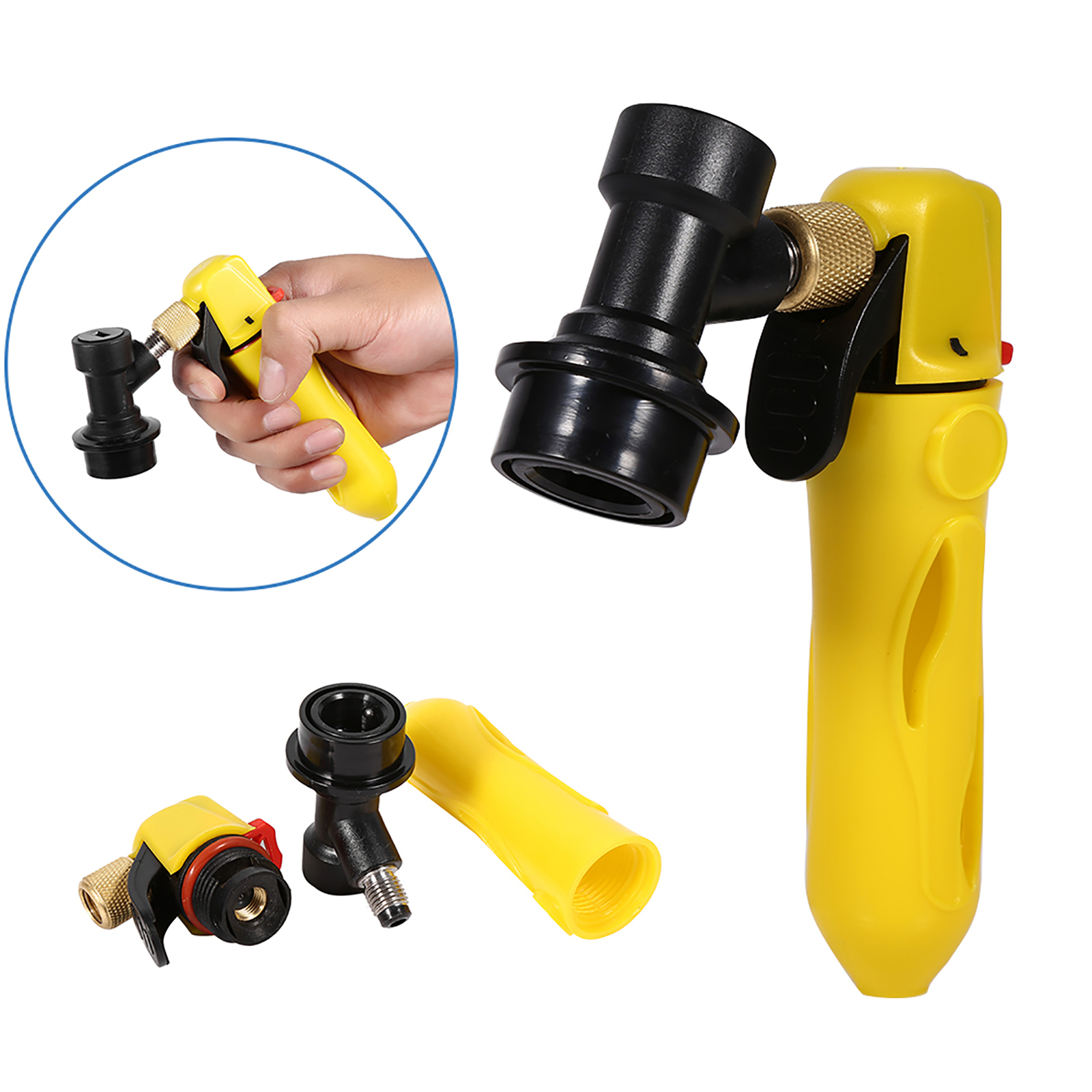 Keg Charger CO2 Injector Draft Beer Dispenser Ball Lock For Homebrew