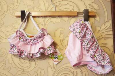 PENELOPE MACK 2 PC SWIM SET BABY GIRL PINK 12 M NEW