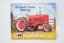 McCormick Farmall Tin Tractor Sign International Harvester Made in USA