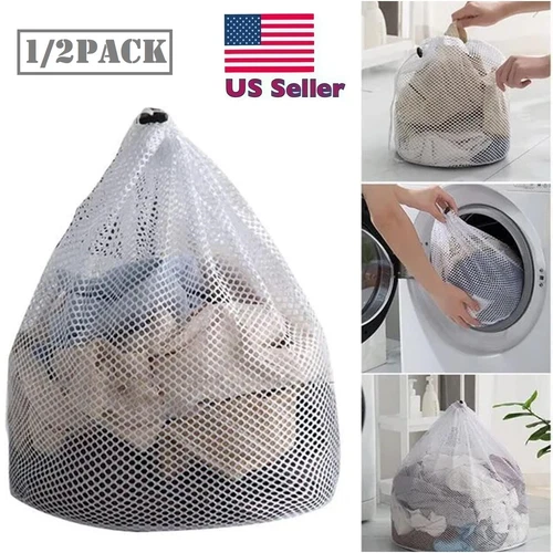 3 Pcs Mesh Laundry Bags Mesh Wash Bags Jumbo for college travel machine washable - Picture 21 of 24