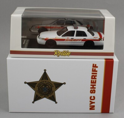 1:64 *ROLLIN DIECAST* NYC Sheriff FORD CROWN VICTORIA Police Car