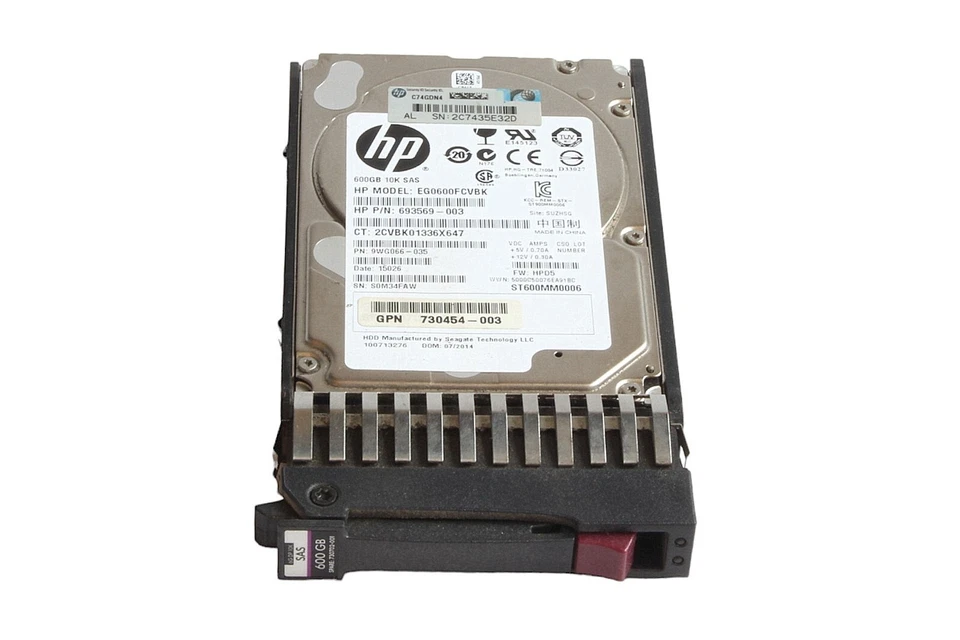 HP EG0600FCVBK 10k HDD SAS Festplatte 2.5" 600GB /  730702-001 / 693569-003