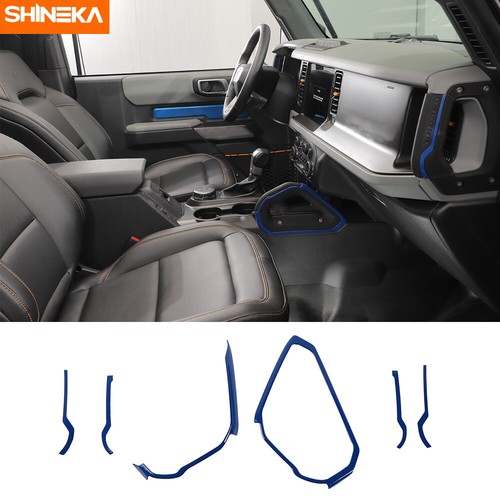 2x Center Console Side Handle Grab Decor Cover Trim For Ford Bronco 2021+ Blue - Picture 2 of 10