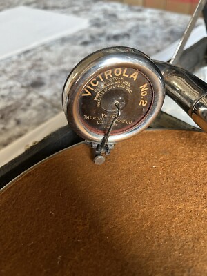 Vintage Antique Victrola Suitcase Record Player Hand Crank