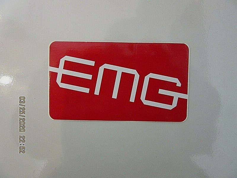 EMG RED ELECTRIC GUITAR PICKUP DECAL CASE RACK BUMPER STICKER NICE NEW VERY RARE