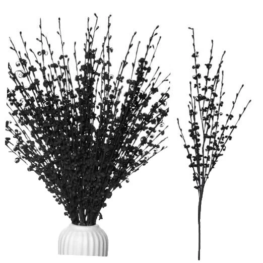 Decoración Floral de Metal Negro