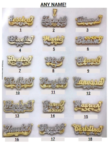 Gold name plate necklace online