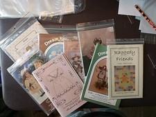 Lot Of 9 Variety Doll Cothes, Crafts, Gloves,quilt UNCUT Sewing Pattern