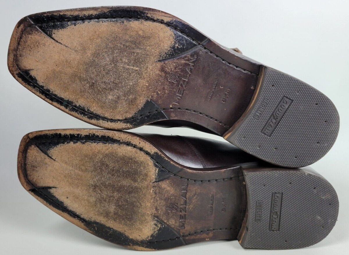 Mezlan Mens Brown Leather Split Toe Double Monk Strap Dress Shoes‎ Spain 8.5 M Mezlan Mens Brown Leather Split Toe Double Monk Strap Dress  main image 3