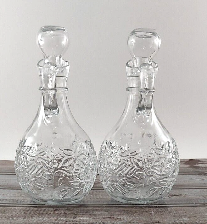 Vintage Princess House Fantasia Crystal Oil and Vinegar Cruets w