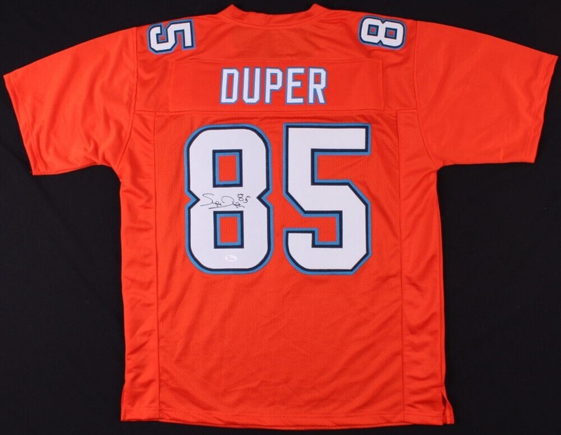Mark "Super" Duper Signed Miami Dolphins Orange Jersey (JSA COA) 3×Pro Bowl W.R.