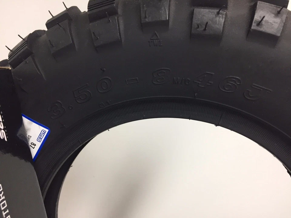 Nuevo par 2 neumáticos MASSFX y tubos libres 3.50-8 SR 421 delanteros y traseros Honda Z50R Trail Foto 3 de 4