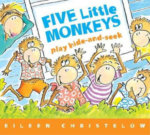 Eileen Christelow Five Little Monkeys Play Hide and Seek (Libro di cartone)