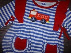 NEW Boutique Baby Girls Fire Truck Long Sleeve Bubble Romper Bodysuit Size 3T — photo 2