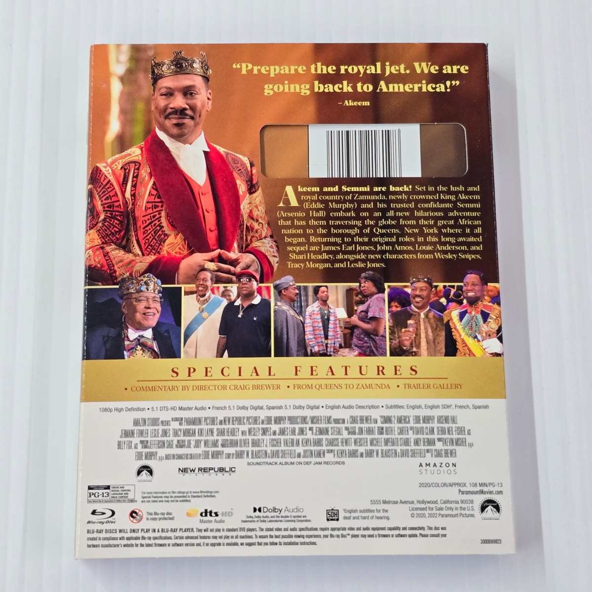 Coming America (Blu-ray, 2021) Eddie Murphy, Arsenio Hall