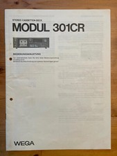 WEGA Stereo Cassetten Deck MODUL 301CR Bedienungsanleitung 1982