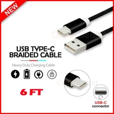 6FT USB Type-C Thick Charger Cable Cord for Android Phone Nokia X10/X20/X30/XR20