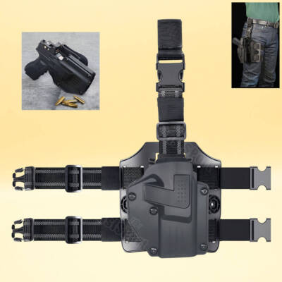 IPSC Drop Leg Holster For Magnum Research Baby Desert Eagle II III Full Size 9mm