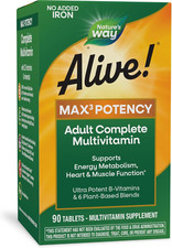 Nature's Way Alive Max3 Potency Adult Complete Multivitamin, Potent 90 Tablets