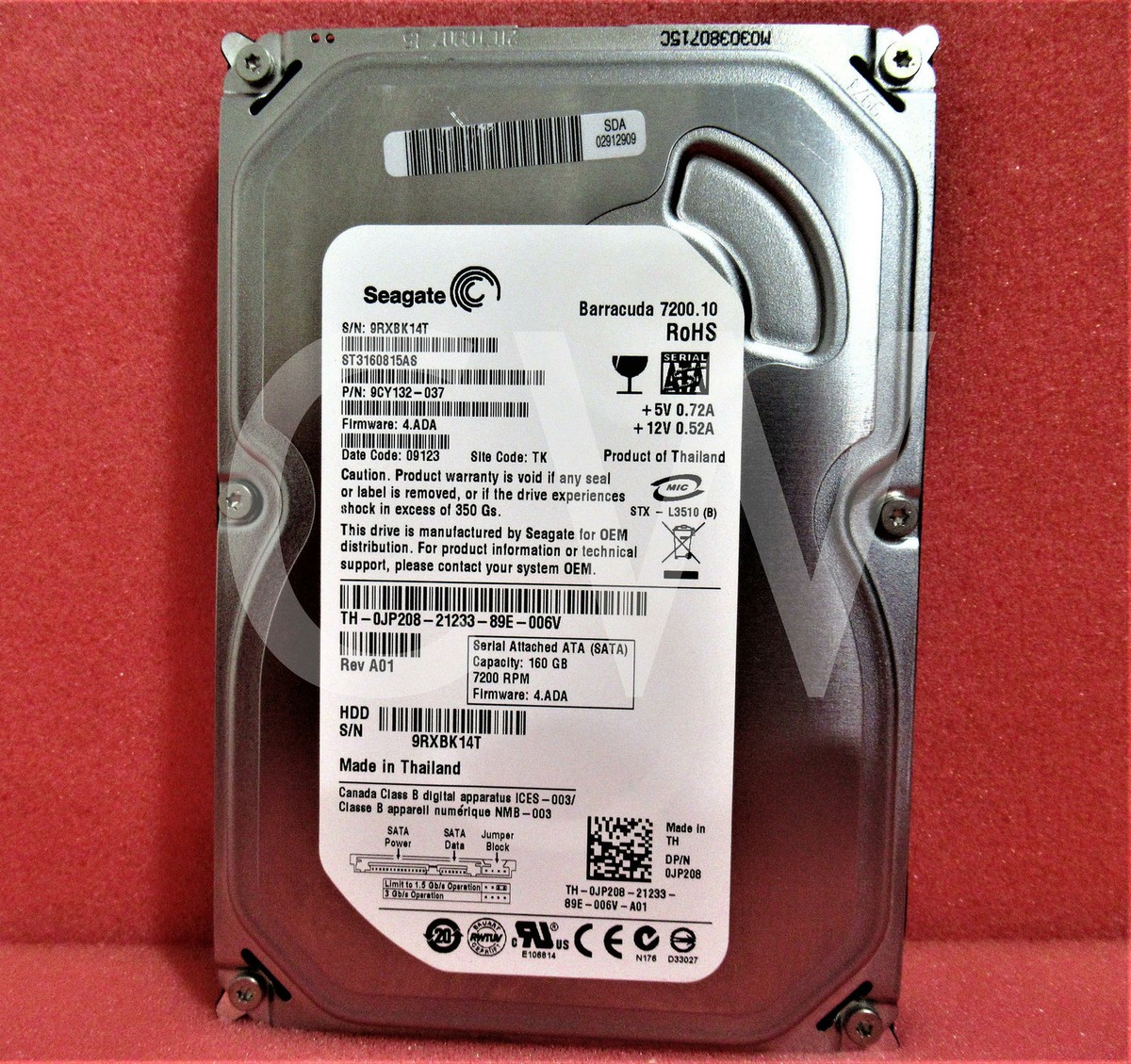 ST3160815AS Seagate 9CY132 7200.10 160GB 7.2K RPM 3Gb/s 3.5