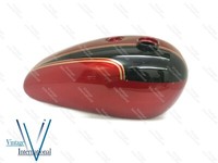 FüR Triumph T140 Rot Schwarz Bemalt Stahl Kraftstoff Benzin Benzintank @ US