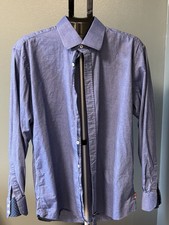 Men Casual button down shirts 17 - inch collar 36/37 Blue