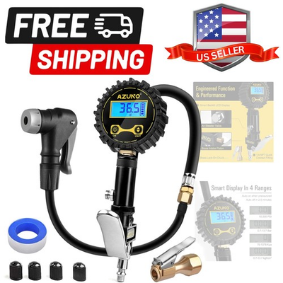 #ad All in One Digital Bike Tire Inflator amp; Pressure Gauge For Presta amp; Schrader $50.24