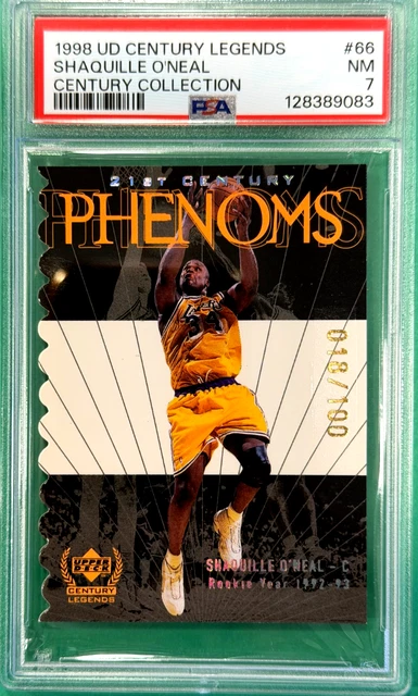 1998 Century Legends Century Collection /100 Shaquille O’Neal PSA 7 Die-Cut SHAQ