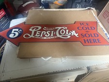 Enseigne métal flèche Pepsi Cola 