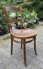 Oryginalne krzesło drewniane THONET Wien secesyjne relief model 96/14 około 1900 Kawah