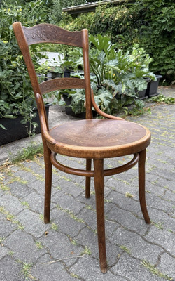 Original THONET Wien Bugholzstuhl Jugendstil Relief Modell 96/14 um 1900 Kaffeeh