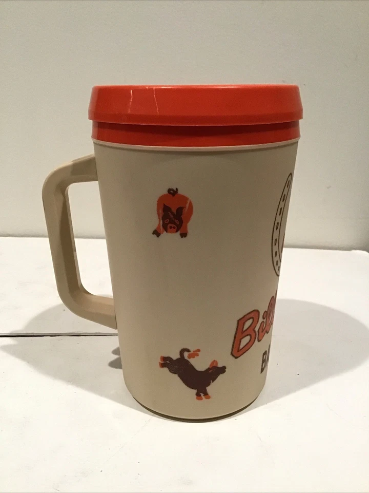 Cubo de té Bill Miller Bar-B-Q Texas taza aislada Aladdin 34 oz con tapa (B) Foto 2 de 4