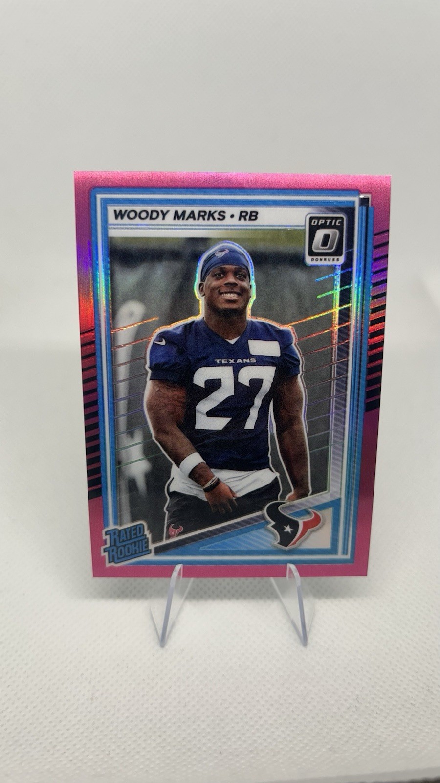 2025 Donruss Optic Rated Rookie Woody Marks #288 Pink Prizm RC