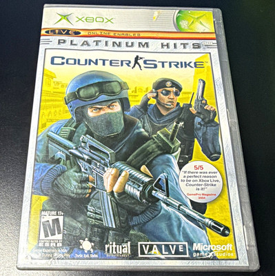Counter-Strike Platinum Hits Microsoft Xbox 2004 M Shooter Online Play NTSC-U/C