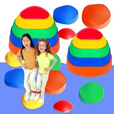 10 PCS Stepping Stones Balance Obstacle Course for Kids, Indoor Outdoor Senso...
