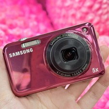 Samsung PL120 14.2MP Dual LCD Vintage Digital Camera Selfie Screen w/Battery