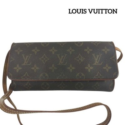 Louis Vuitton Monogram Shoulder Bag Brown Authentic Used Crossbody