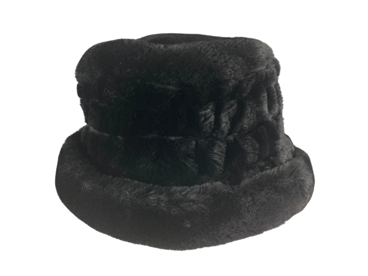 Black Wool Parkhurst Bucket Cloche Hat Fur Trimmed Retro Mod Quiet Luxury Poetic Parkhurst Hats - Etsy main image 4
