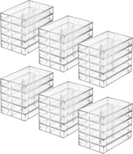 Fasmov 30 Pack Clear Plastic Cassette Tape Cases Audio Storage