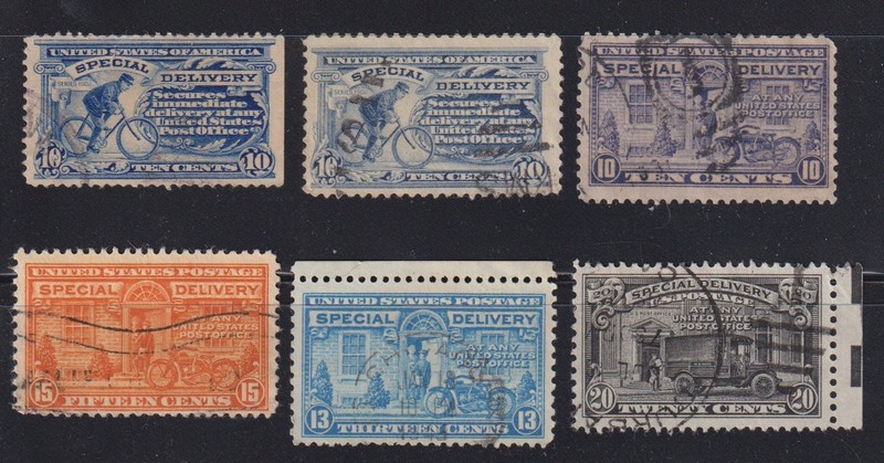 US Special Delivery stamps - Identified - See description - Used - Lot JSD19