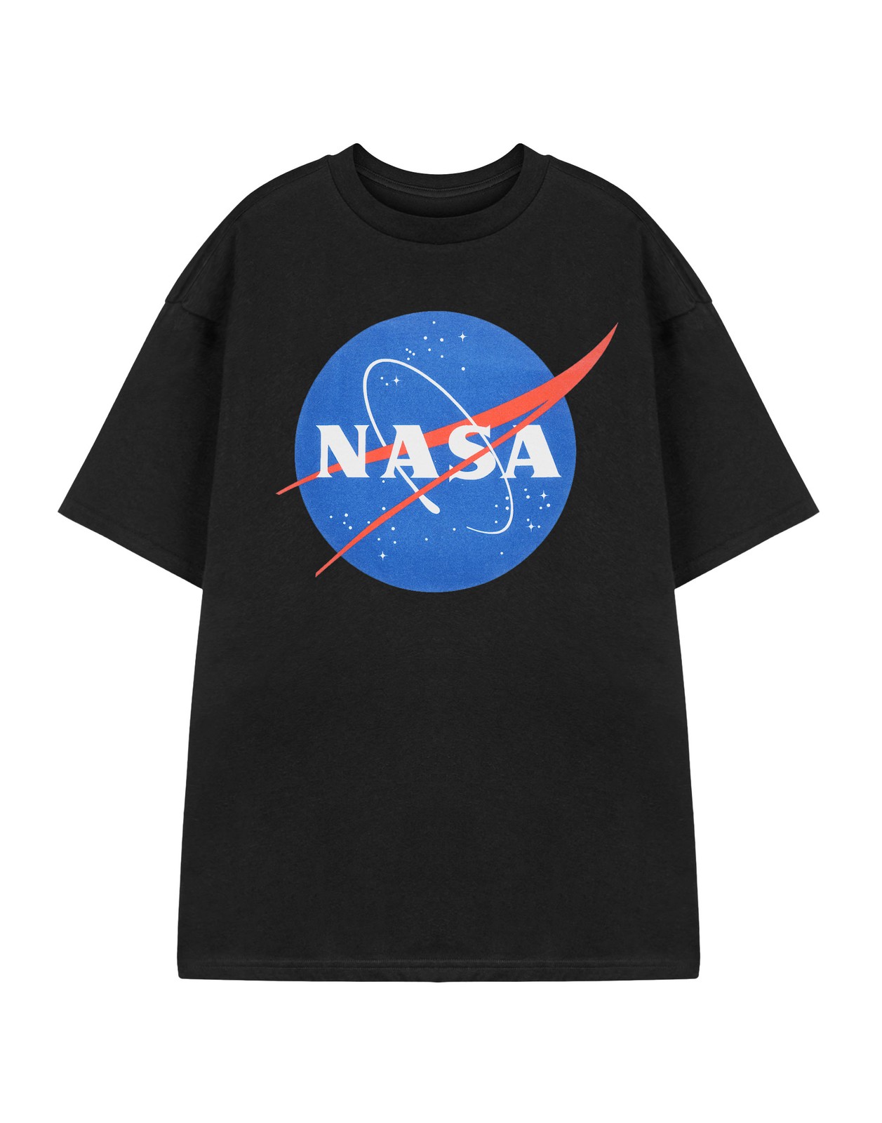 NASA Schwarz Classic Logo Kurzärmeliges T-Shirt Unisex Erwachsene