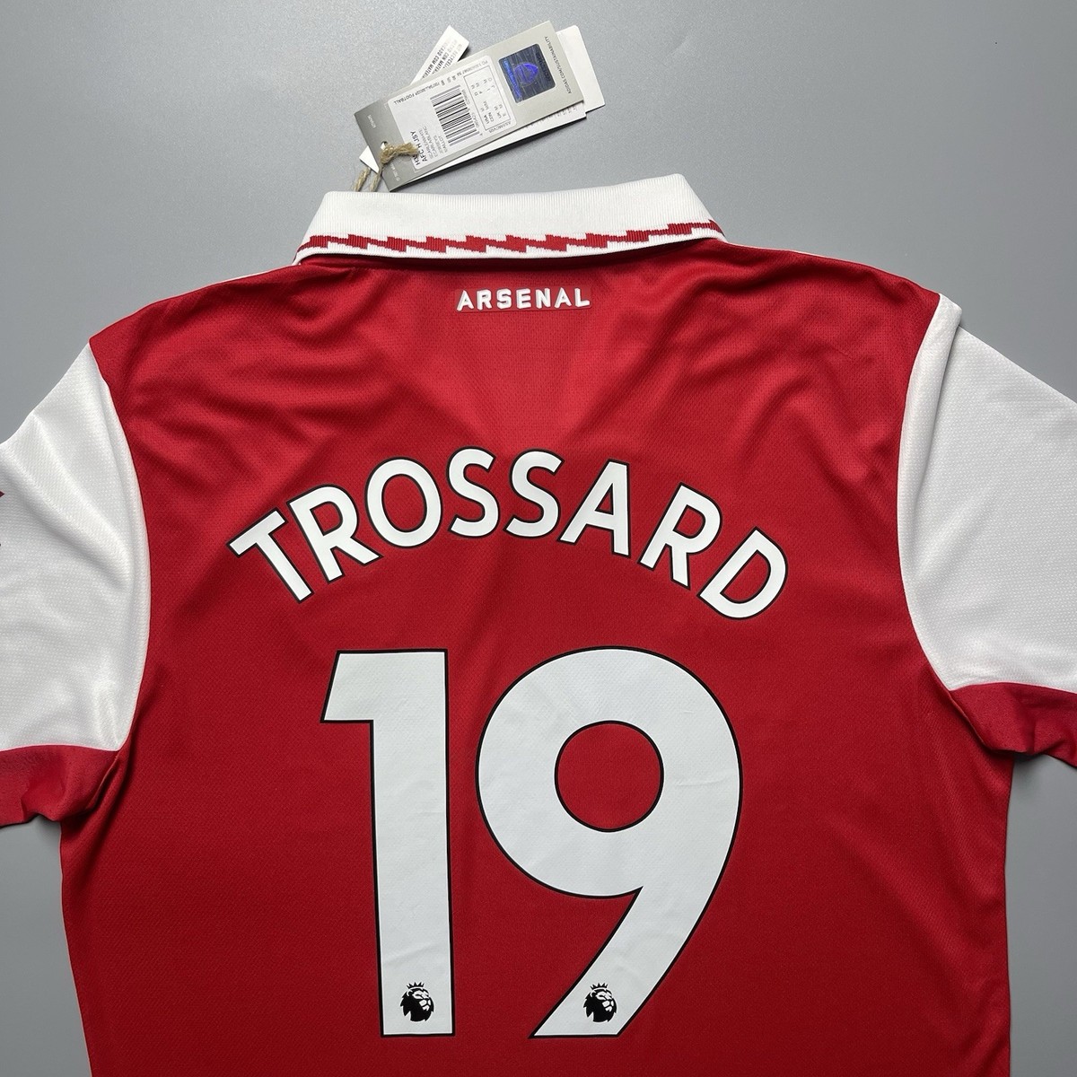 ARSENAL ADIDAS 2022/2023 FOOTBALL HOME JERSEY #19 TROSSARD SIZE 