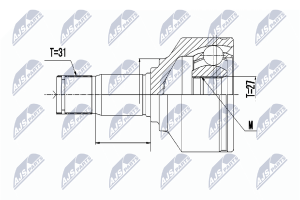 Gelenksatz Antriebswelle NTY NPW-VV-095 FüR Volvo XC60 1 SUV 156-image
