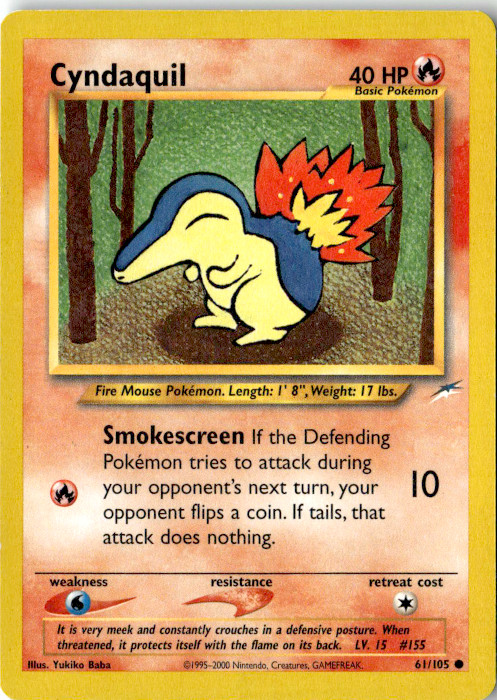 Cyndaquil Common Neo Destiny 061/105 Unlimited LP