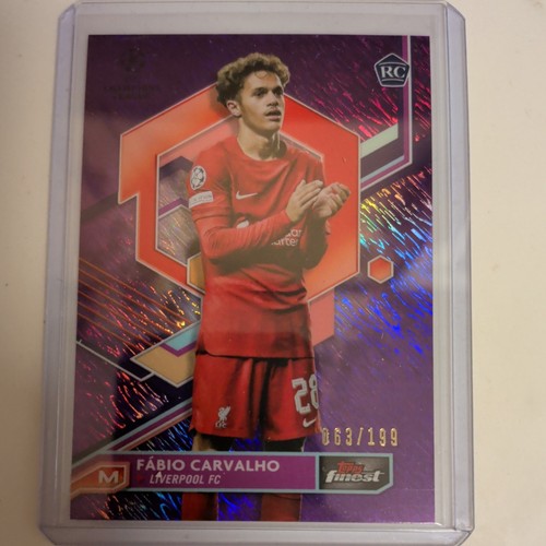 2022 Finest UEFA Club Competitions Purple Shimmer Refractor Fabio Carvalho /199