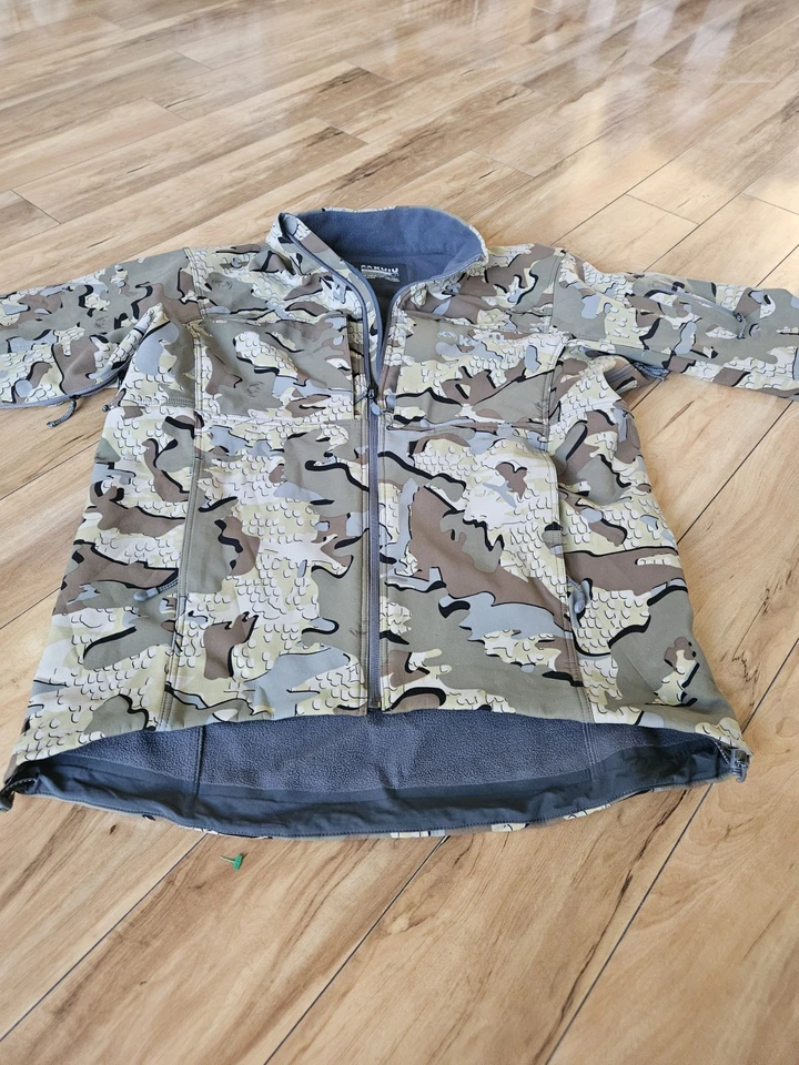 Kuiu Guide Camo Jacket Men L Full Zip Softshell Light Fleece Lined - Image 3 of 4