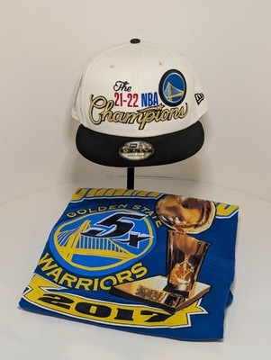 Golden State Warriors 2022 Champs NewEra 9FIFTY Snapback + 2017 Champs L T-shirt