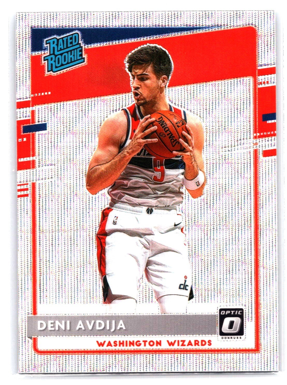 Deni Avdija 2020-21 Donruss Optic Rookie Silver Wave Prizm Rated Card RC #159