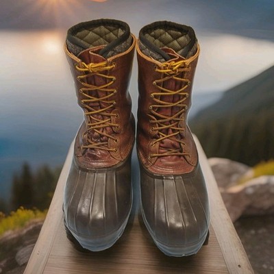 Vtg Schnee Hunter 10'' Duck Boot, Hunting, Work Insulated Liners Mens 10  USA