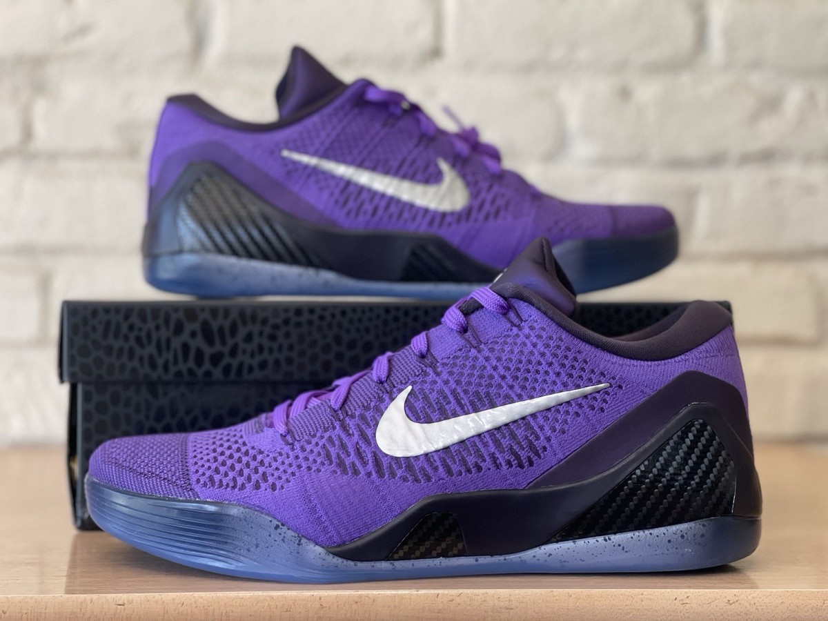Nike Kobe IX Elite Low Protro Hyper Grape Moonwalker Men Sz 14